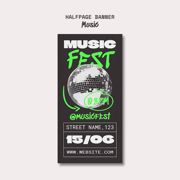 Kostenlose PSD live-musik-vorlage