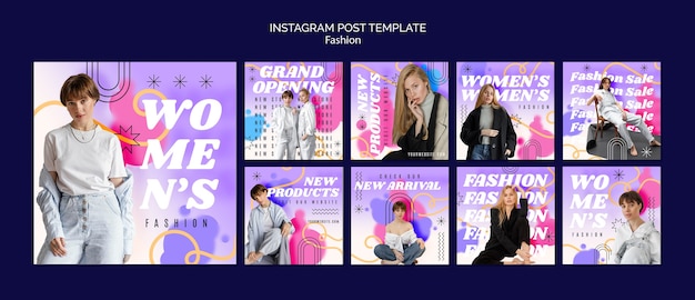 Kostenlose PSD mode-neu-kollektion instagram-posts