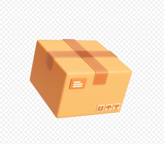 Kostenlose PSD paketkasten oder braune kartonkisten 3d-bild-hintergrund