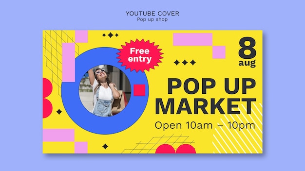 Kostenlose PSD pop-up-store-vorlagendesign
