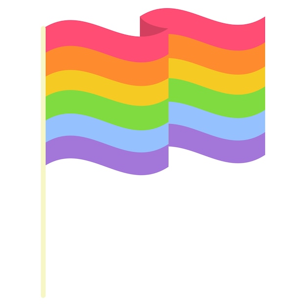 Kostenlose PSD regenbogenflaggen-illustration