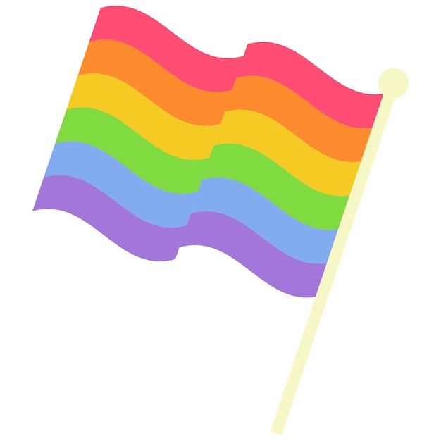Kostenlose PSD regenbogenflaggen-illustration