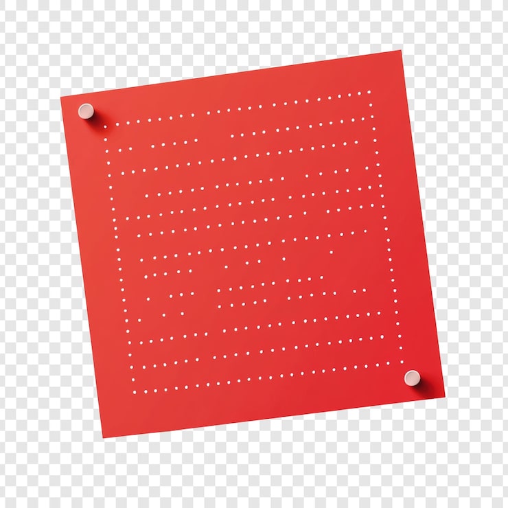 Kostenlose PSD rotperforierte quadratische tafel mit nadeln