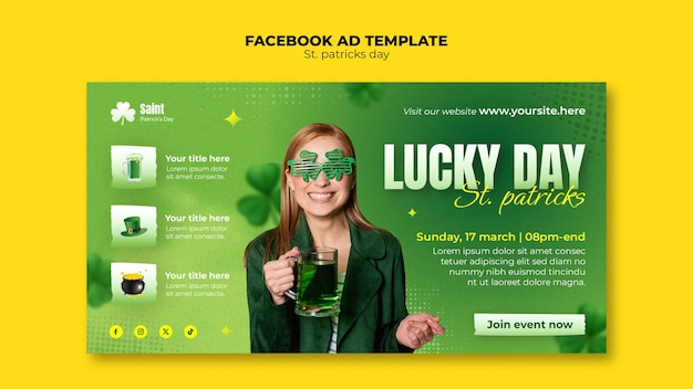 Kostenlose PSD st. patrick's day-vorlagendesign