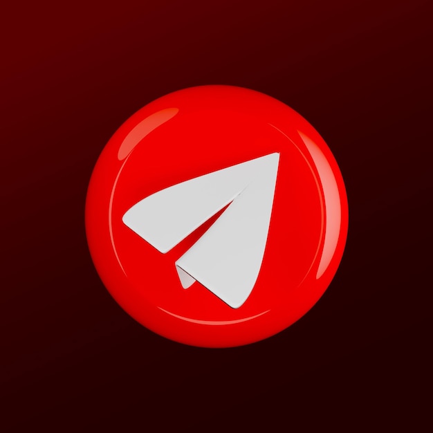 Kostenlose PSD telegram-logo 3d-rendering