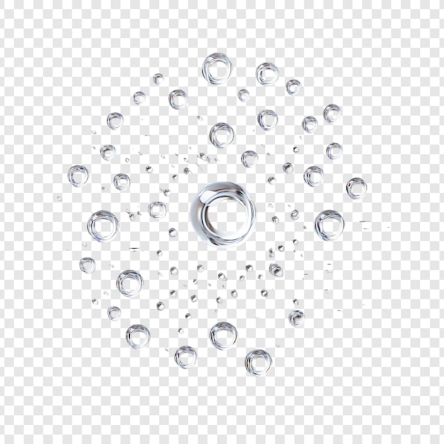 Kostenlose PSD wassertröpfchen dispersion ein funkelndes 3d-render