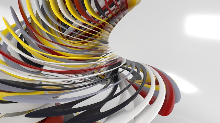 Gratis Foto 3d geometrisk abstrakt vri-bakgrunn