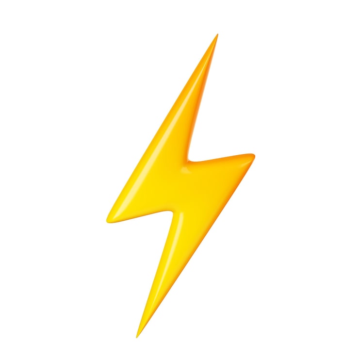 Gratis Foto 3d render flash lyn salg torden bolt ikon