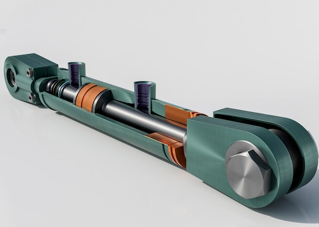 Gratis Foto 3d-rendering av hydrauliske elementer