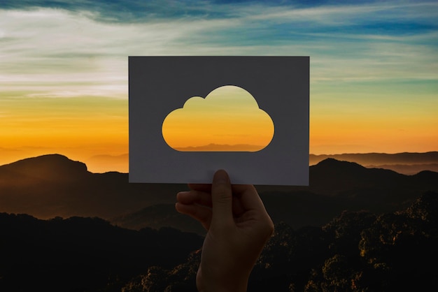 Gratis Foto cloud computing nettverkstilkobling perforert papir