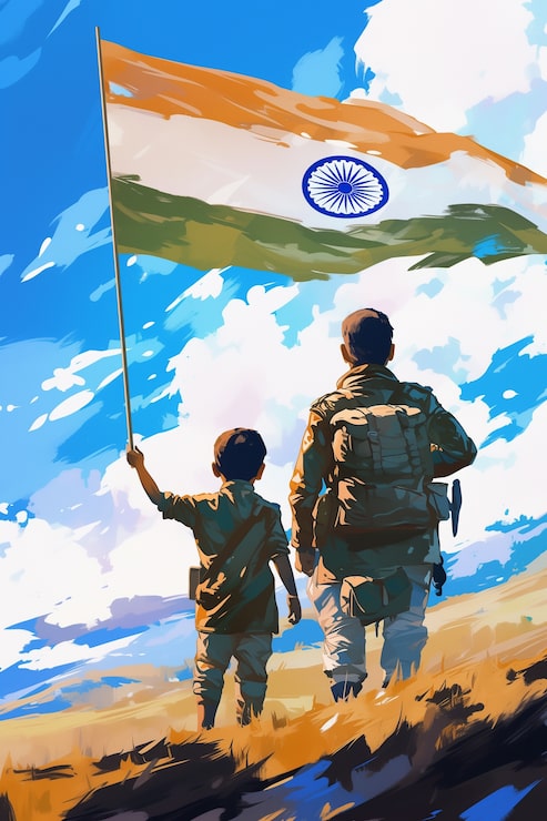 Gratis Foto digital kunst som skildrer indias uavhengighetsdag