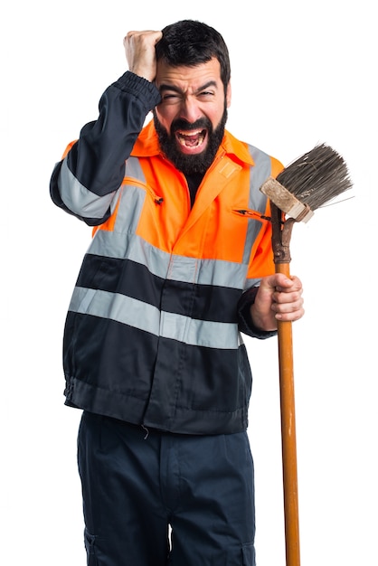 Gratis Foto frustrert søppelmann