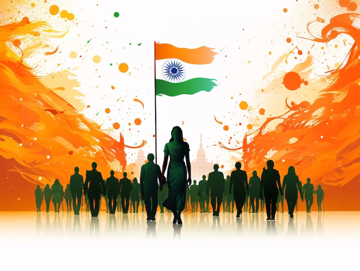 Gratis Foto india republikkdagen feiring digital kunst med mennesker
