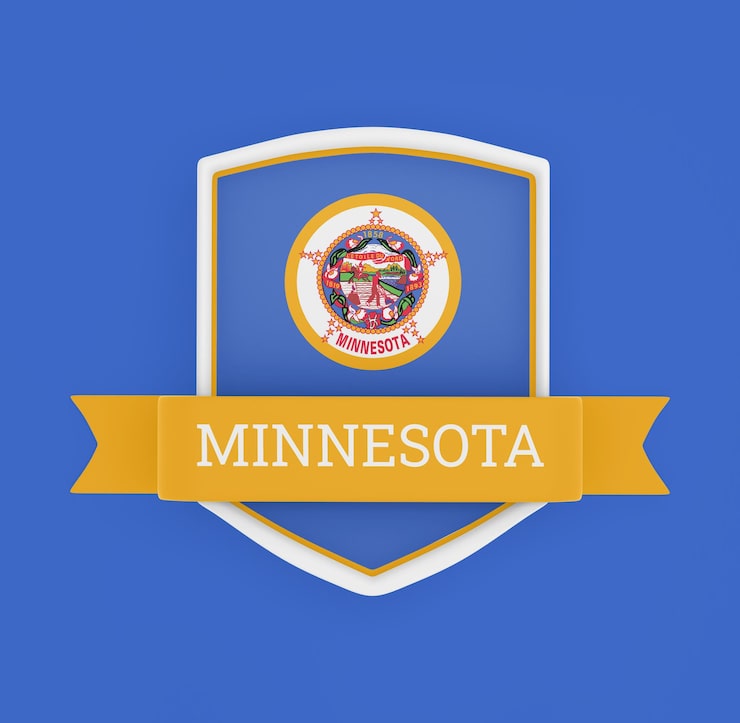 Gratis Foto minnesotas flagg med banner