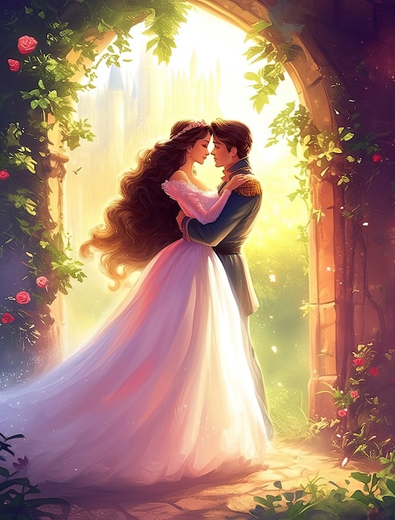 Gratis Foto prinsesse og prins i digital kunst