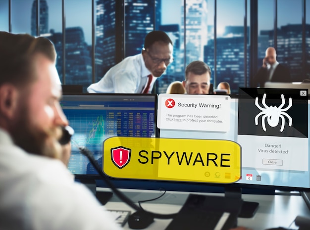 Gratis Foto spionprogramvare datamaskin hacker virus skadelig programvare konsept