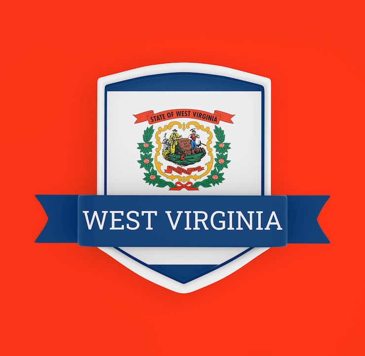 Gratis Foto west virginia-flagg med banner