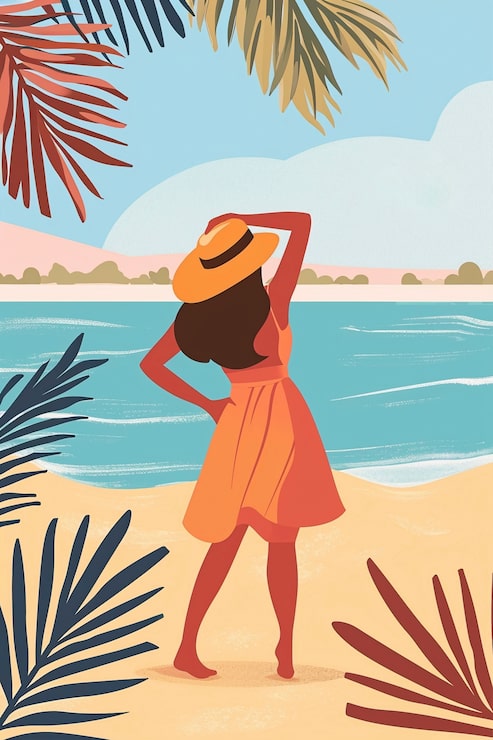 Gratis Bild 3d-rendera av digital sommar konstillustration