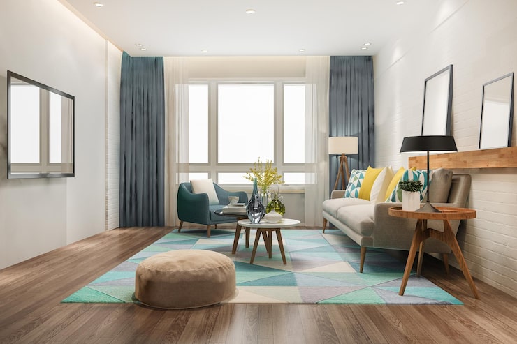 Gratis Foto 3d-rendering af skandinavisk loftstue med arbejdsbord og reol