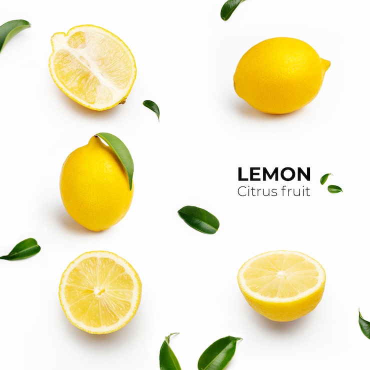 Gratis Bild elegant komposition av uppsättning citroner på en vit yta