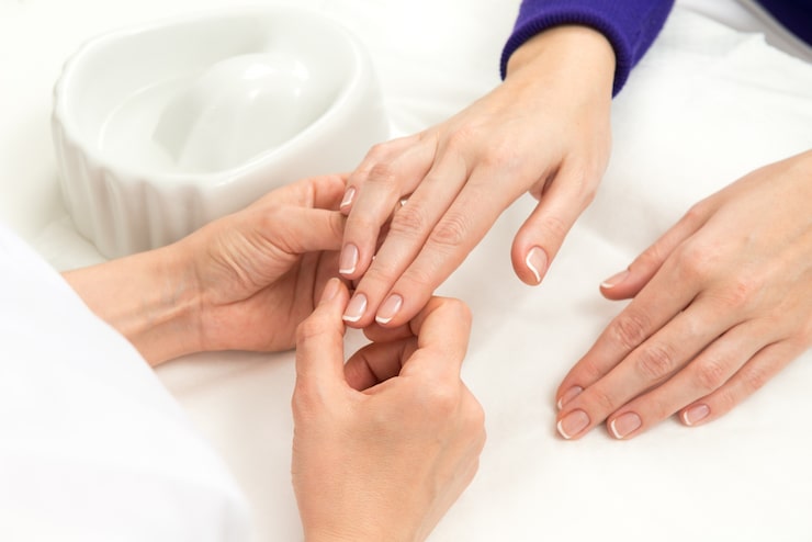 Gratis Foto fransk manicure proces