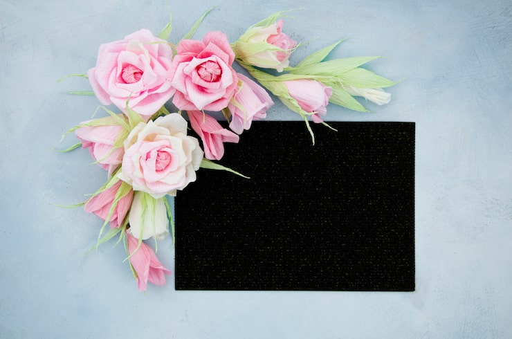 Gratis Bild toppvy ornamental blomram
