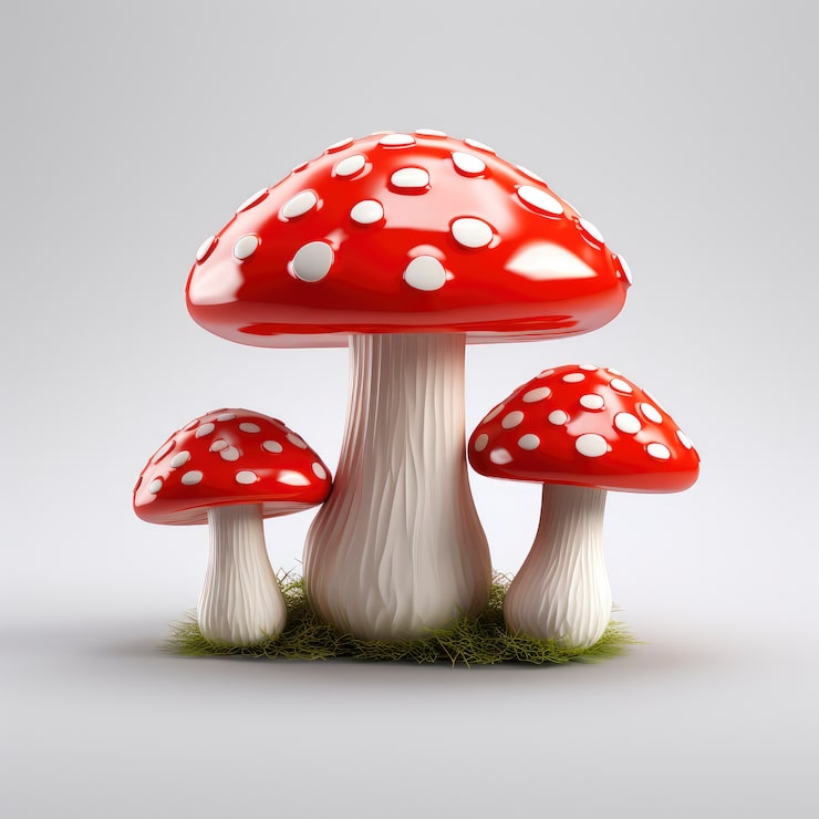 Gratis Bild vy av grafiska 3d-svampar