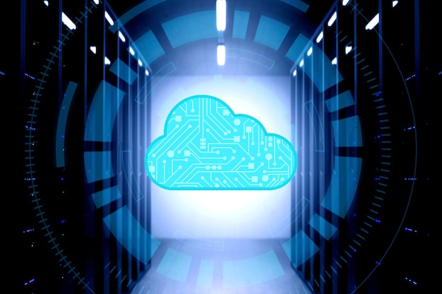Gratis Foto webhosting koncept med sky
