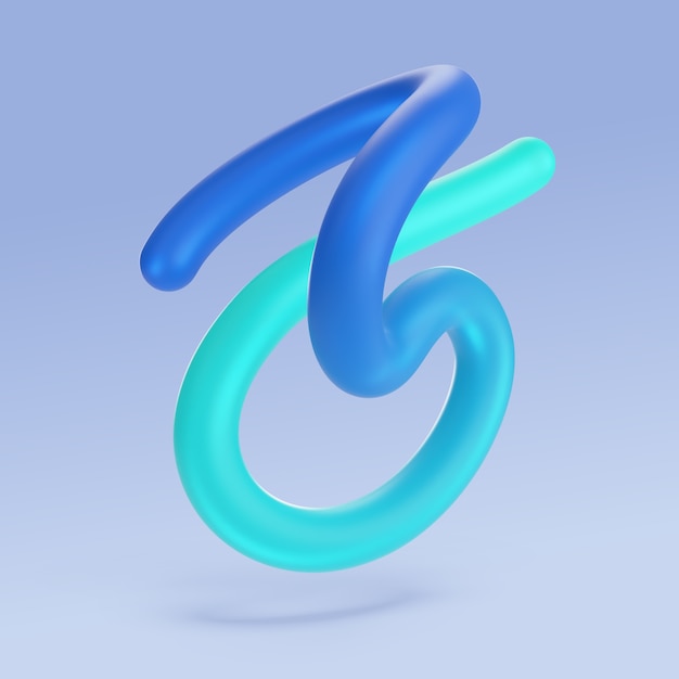 Gratis PSD 3d abstrakt flytande formikon