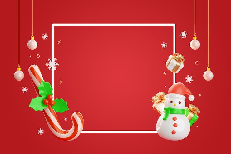 Gratis PSD 3d-baggrund til julefejring