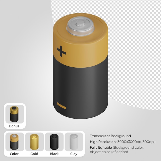 Gratis PSD 3d batteri