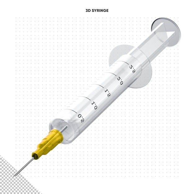 Gratis PSD 3d coronavirus-vaccination gul spruta