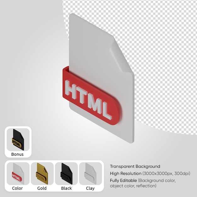 Gratis PSD 3d-fil html