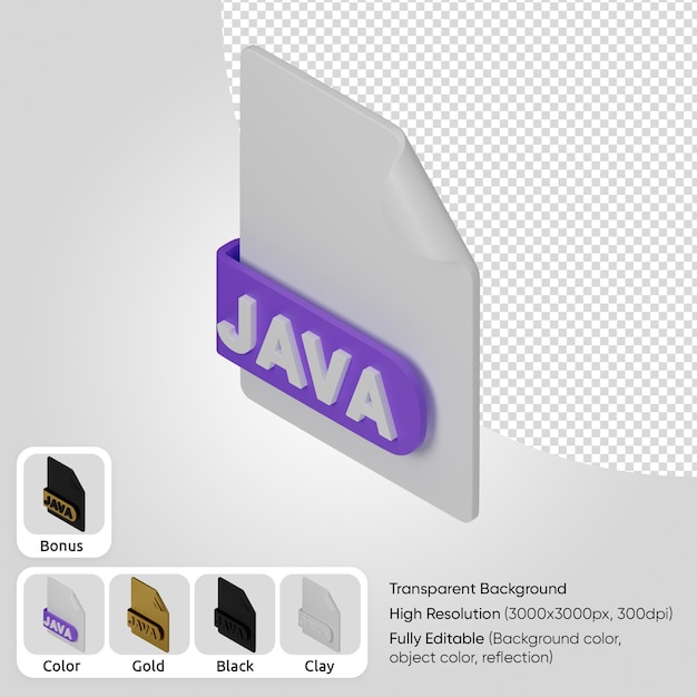 Gratis PSD 3d-fil java