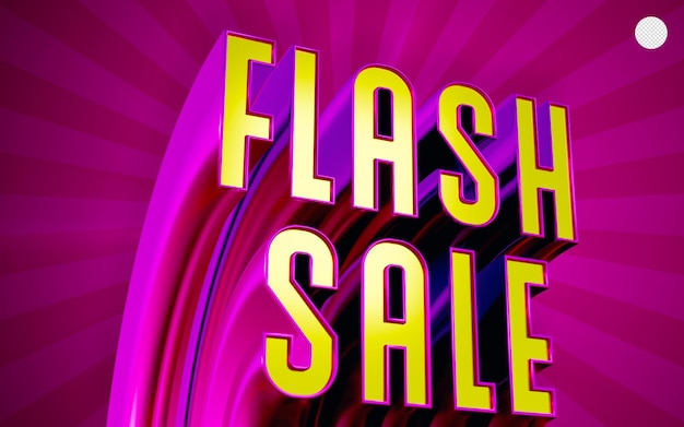 Gratis PSD 3d flash udsalg til markedsføring på sociale medier
