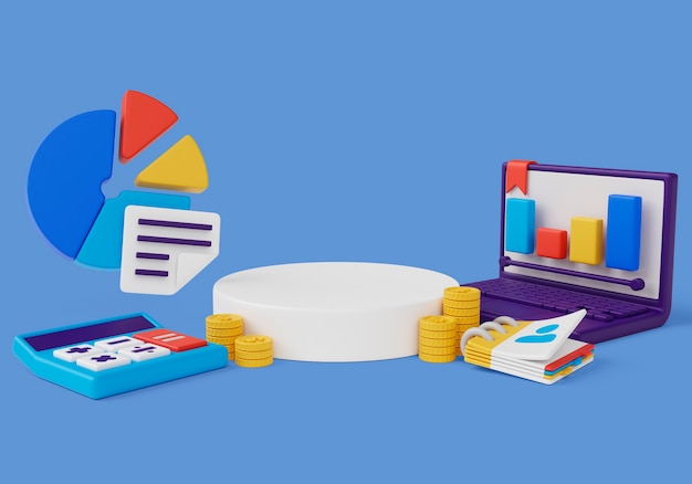 Gratis PSD 3d forretningspodium bakgrunn