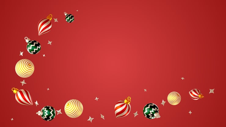 Gratis PSD 3d-gengivelse af julebaggrund