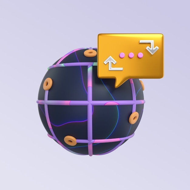 Gratis PSD 3d-gengivelse af nft-ikon design