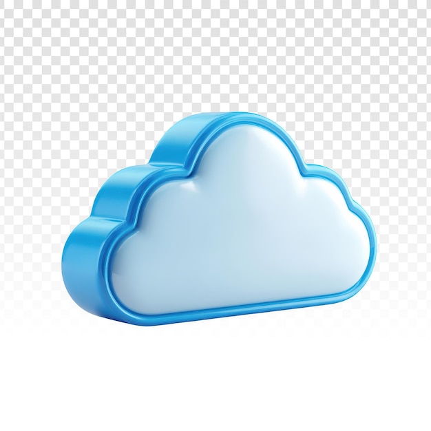 Gratis PSD 3d-gjengitt skyikon for digital lagring og databehandling