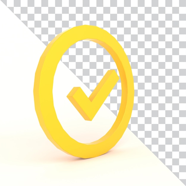 Gratis PSD 3d gul flueben i cirkel