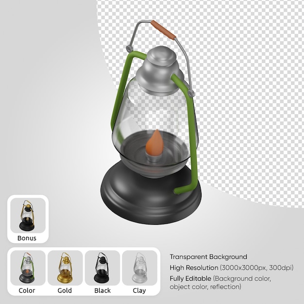 Gratis PSD 3d-lykta