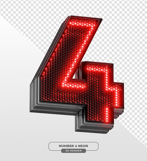Gratis PSD 3d neontall 4