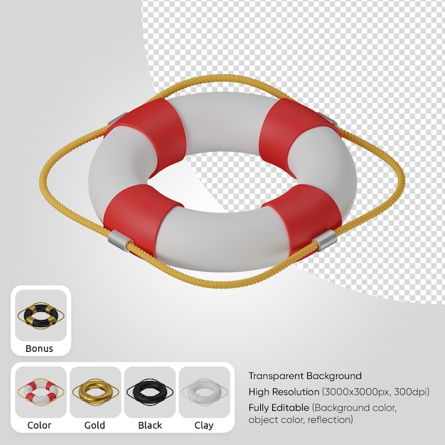 Gratis PSD 3d redningskrans