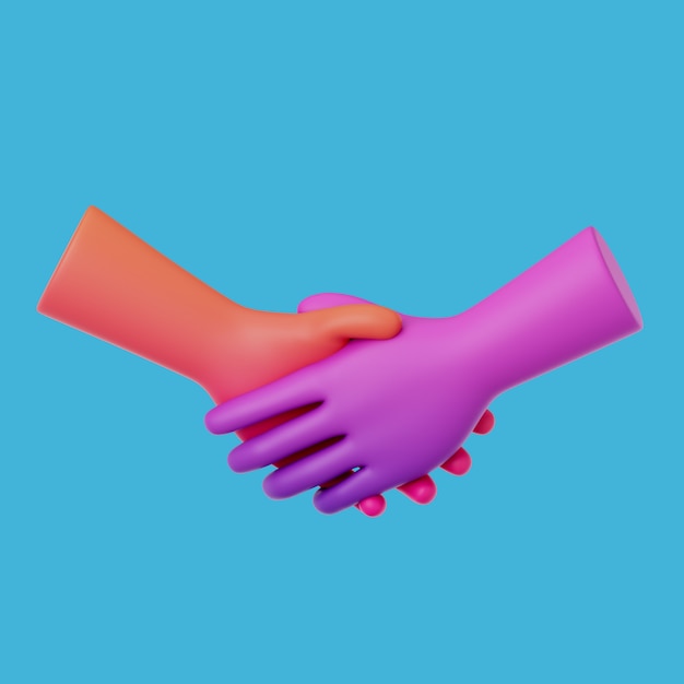 Gratis PSD 3d-rendera av handgest
