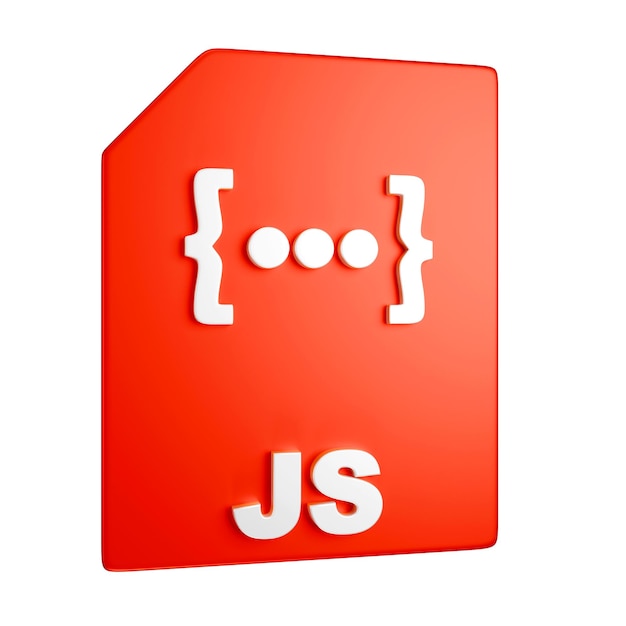 Gratis PSD 3d-renderet javascript fil ikon