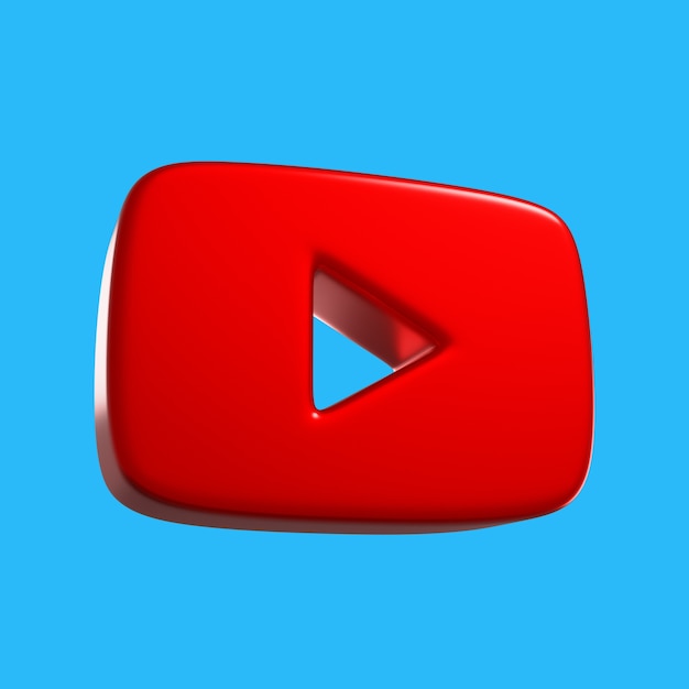 Gratis PSD 3d-rendering af ikon for sociale medier