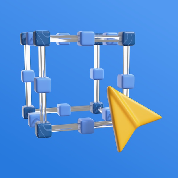 Gratis PSD 3d-rendering af interface-værktøjsikon