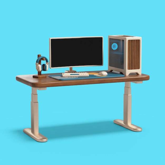 Gratis PSD 3d-rendering af møbelikon