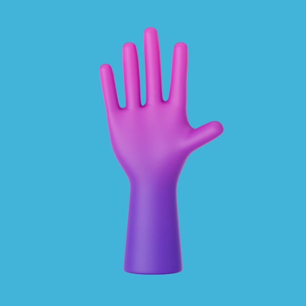 Gratis PSD 3d-rendering av håndbevegelse