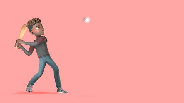 Gratis PSD 3d-rendering av mike som spelar sport